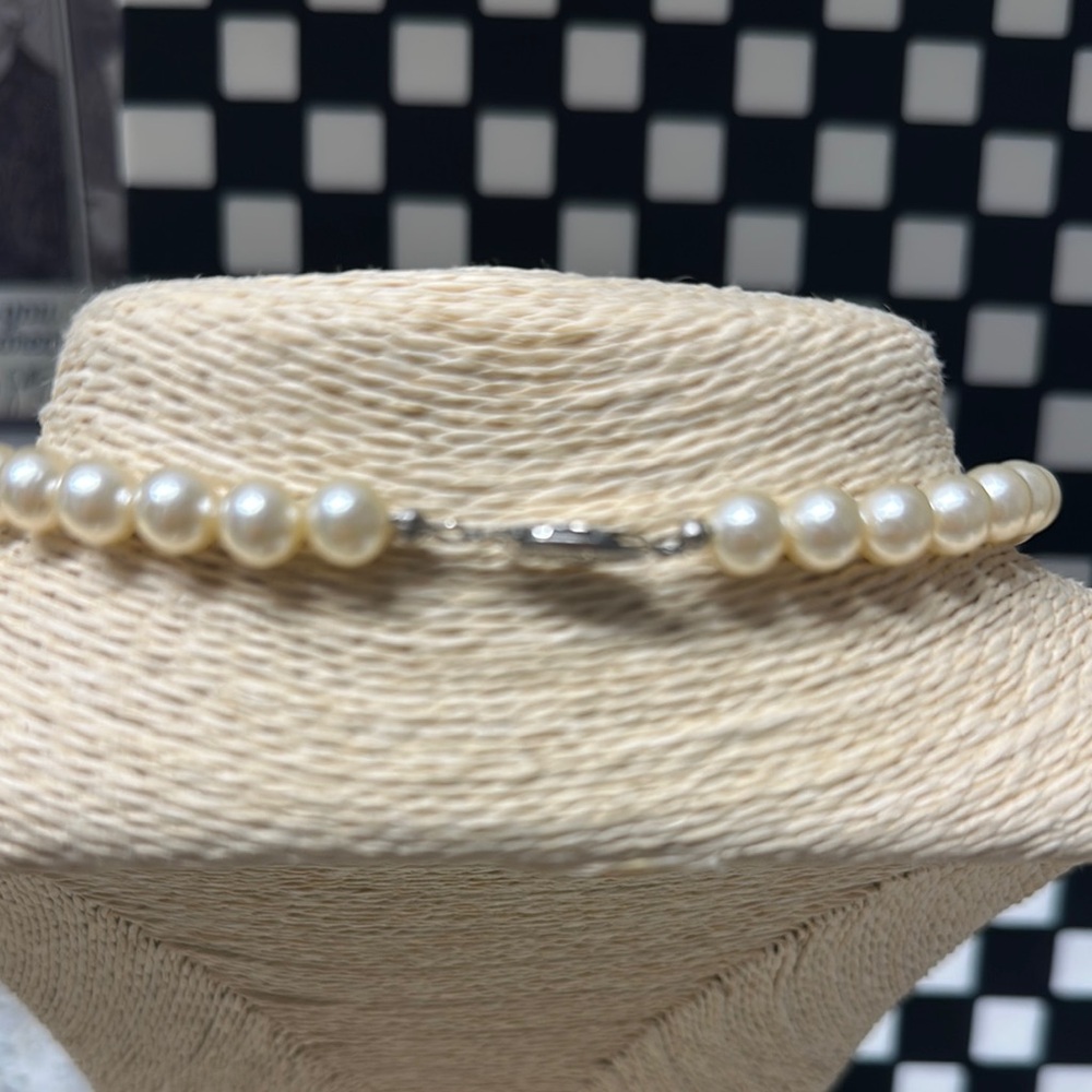 Elegant Abalone and Silver Tone Lee Sands (suspected-not marked) Necklace - Picture 4 of 4